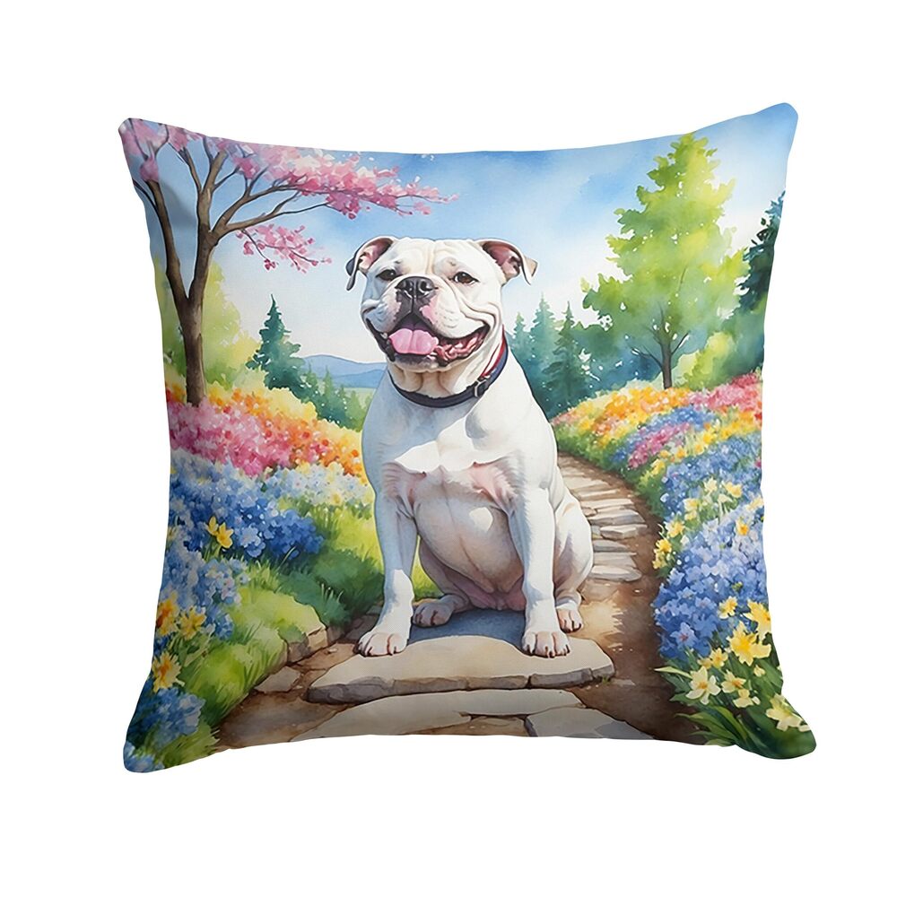 8201 Spring Path Throw Pillow, 18Hx18W, American Bulldog 6548
